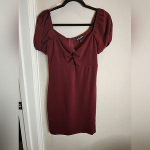 Burgundy mini dress